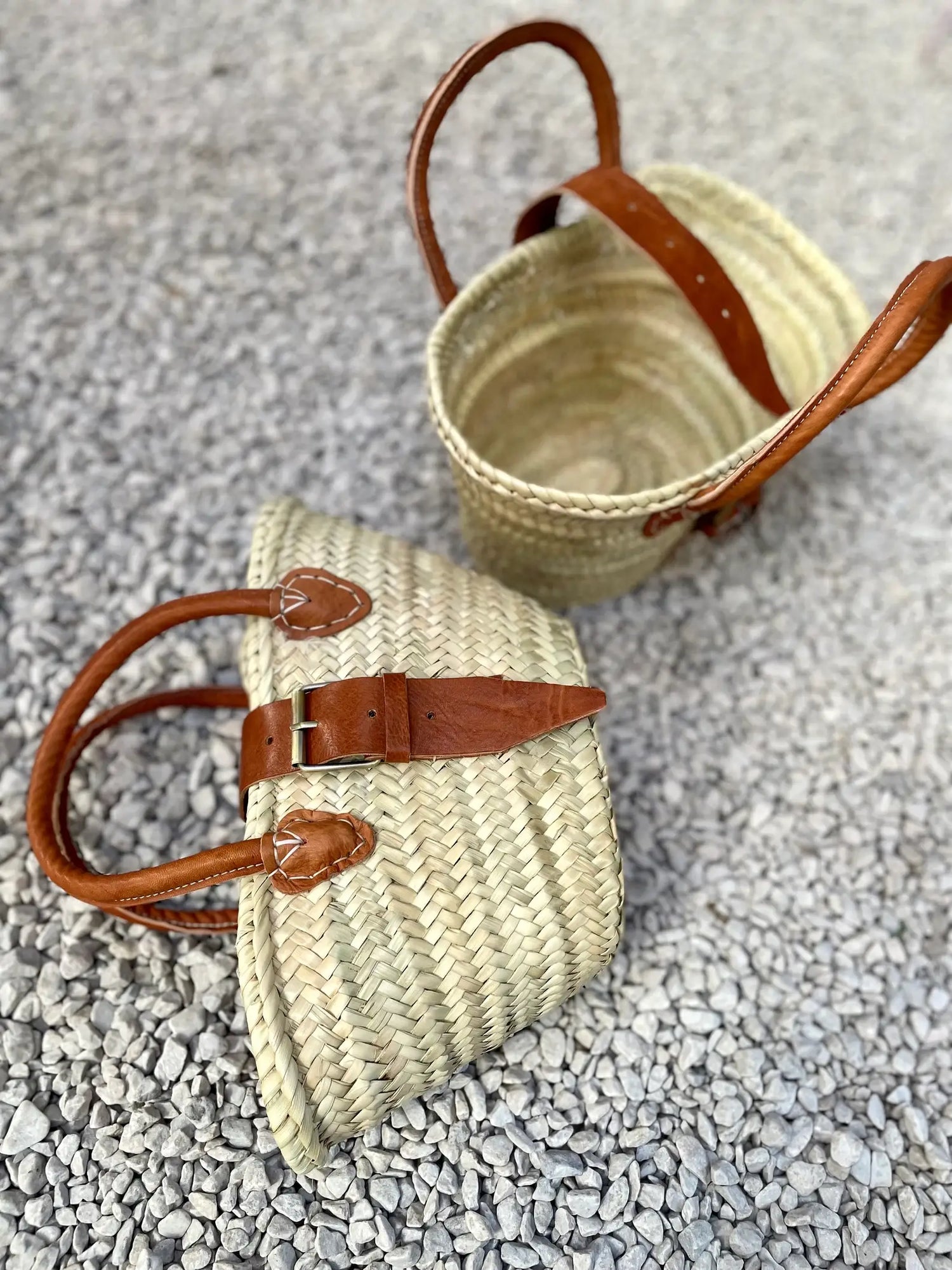 Handwoven Straw Basket Bag