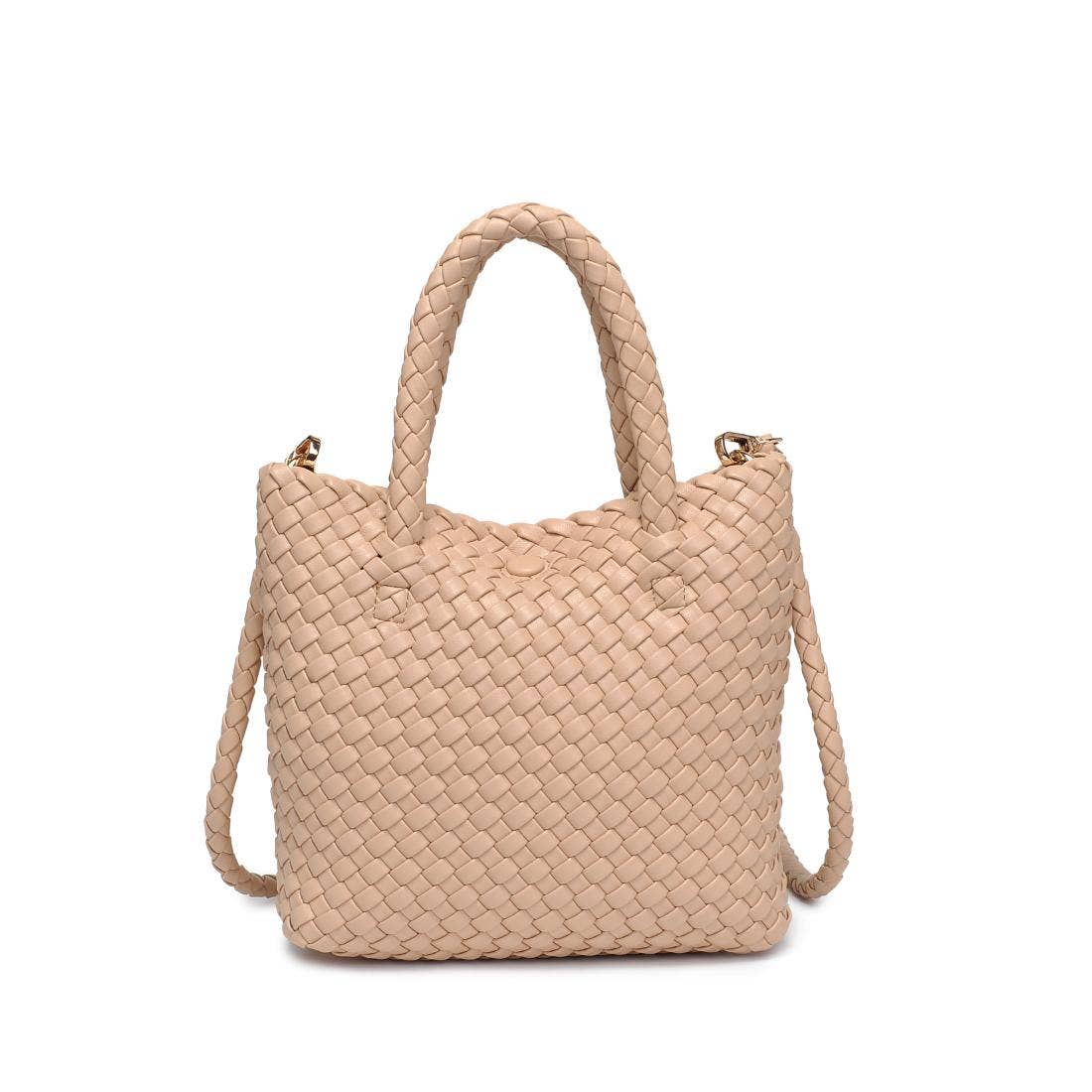 Leanna Woven Crossbody: Natural