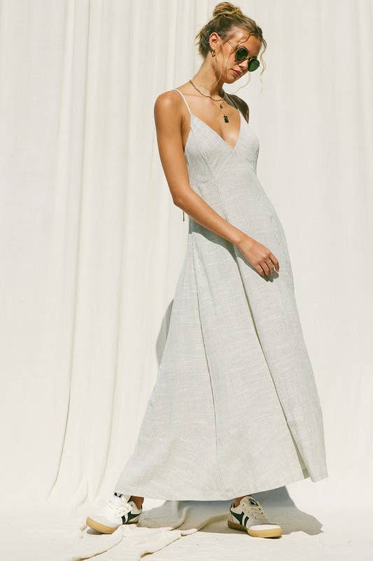 Striped Linen Maxi