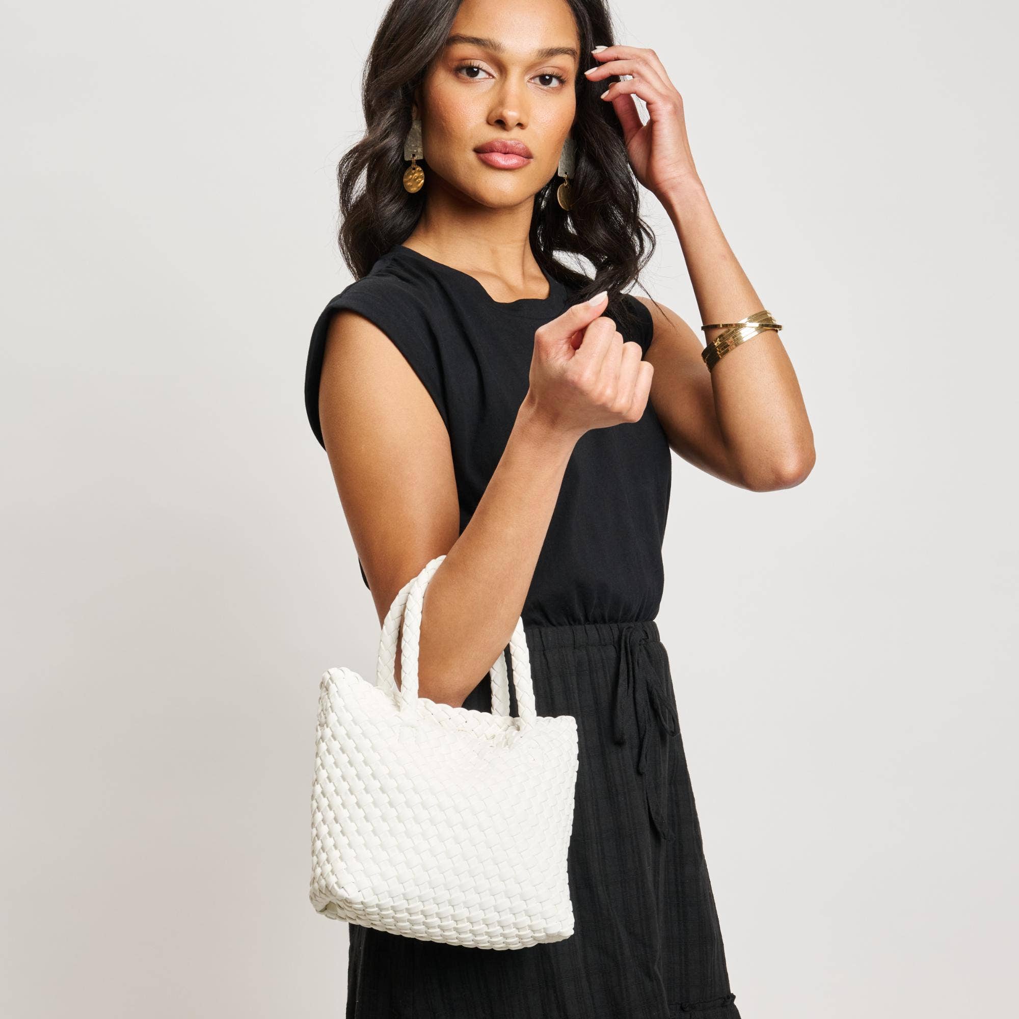 Leanna Woven Crossbody: Natural
