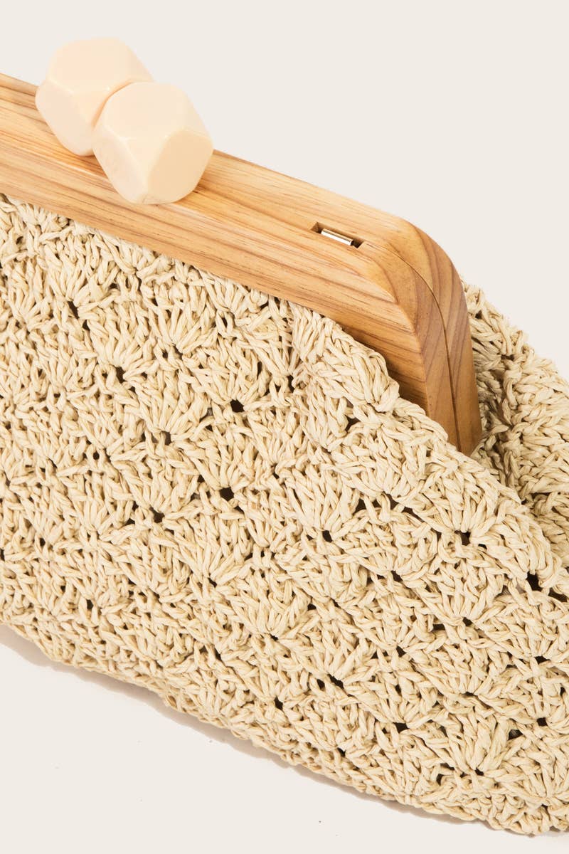 Straw Braided Clutch