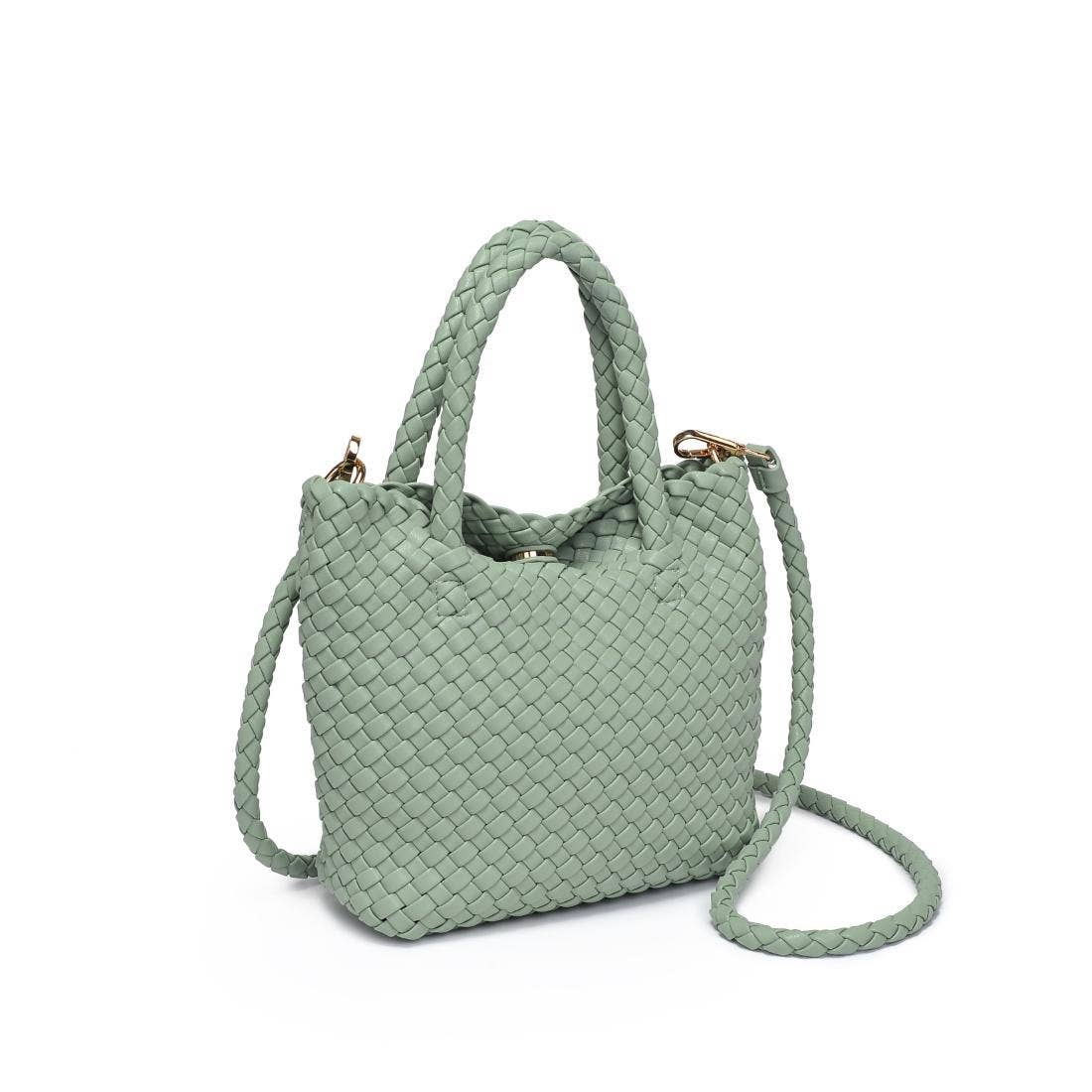 Leanna Woven Crossbody: Natural