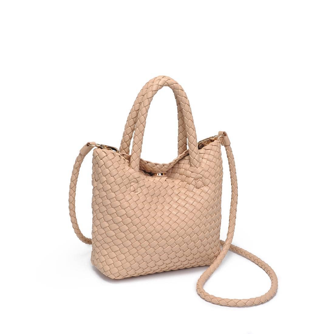 Leanna Woven Crossbody: Natural