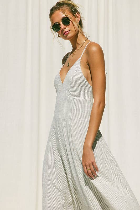 Striped Linen Maxi