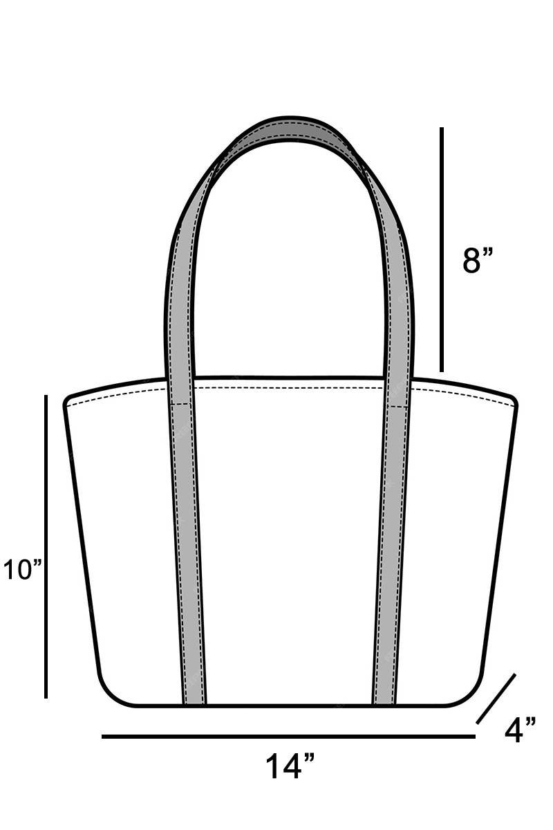 Braided Straw Handle Tote Bag