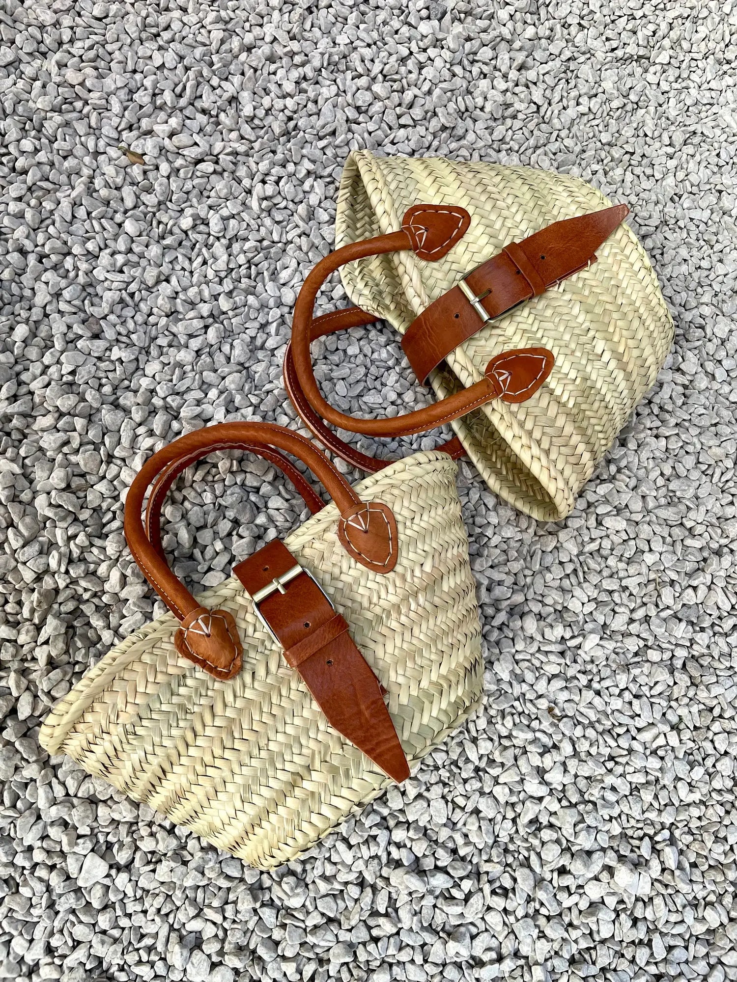 Handwoven Straw Basket Bag