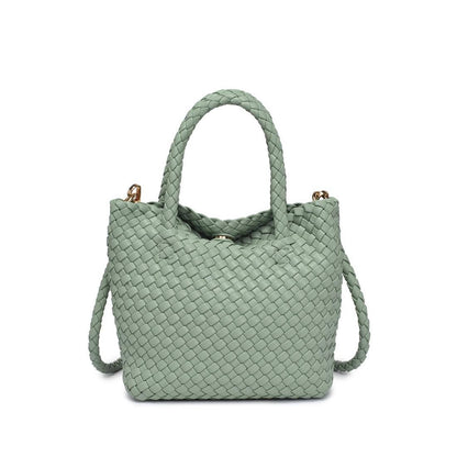 Leanna Woven Crossbody: White