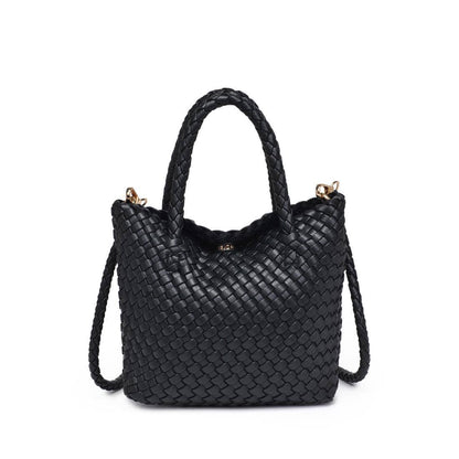 Leanna Woven Crossbody: White