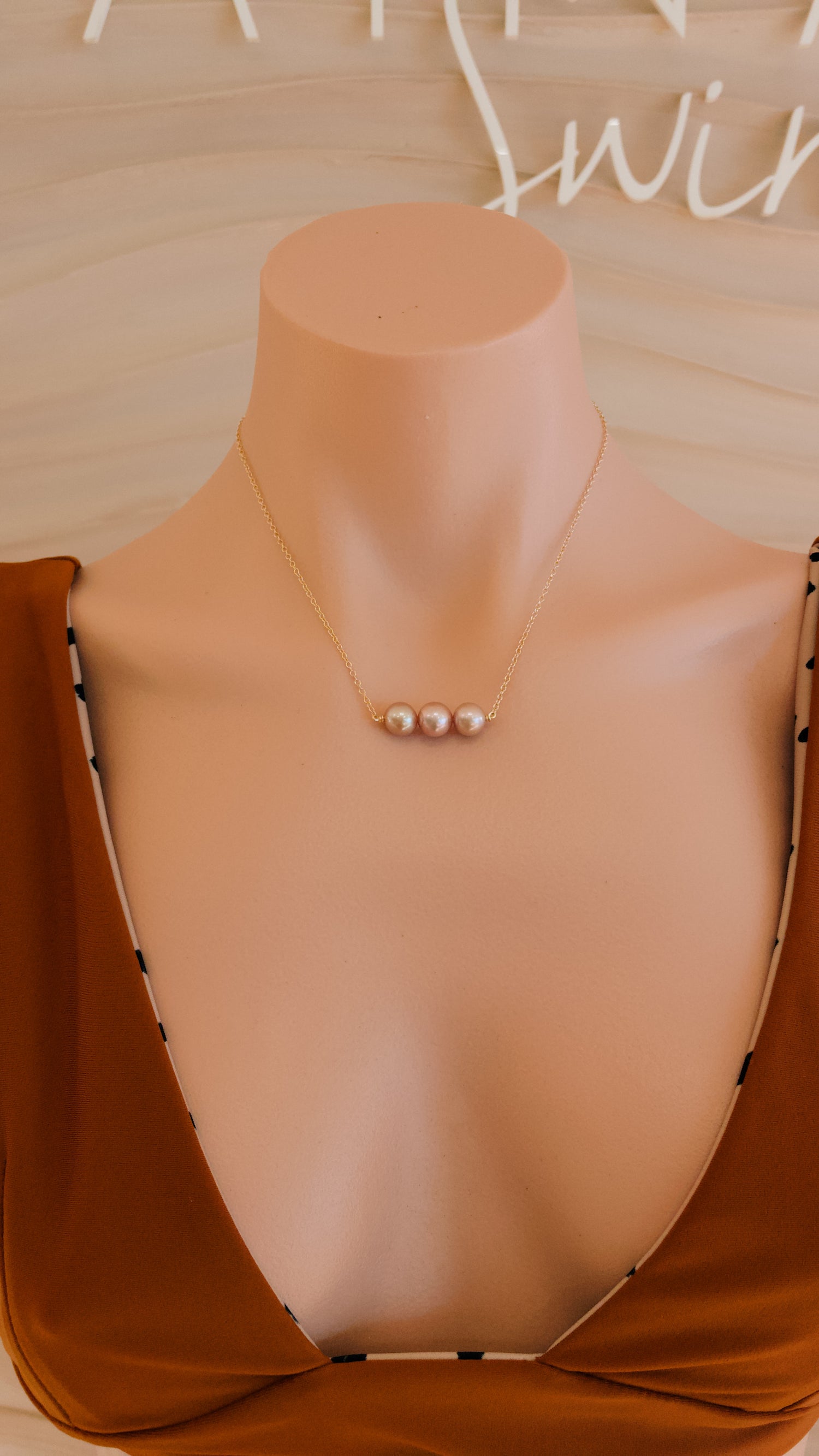 Triple Edison Pearl Necklace