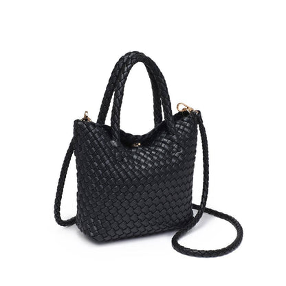 Leanna Woven Crossbody: White