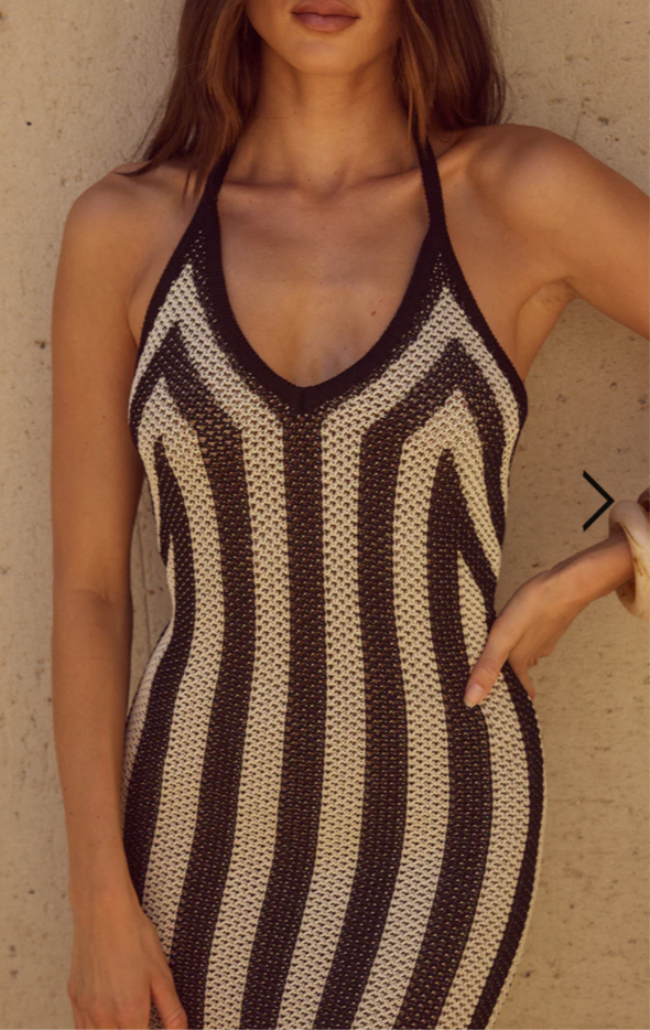 Ziggy Dress - Blk/sand