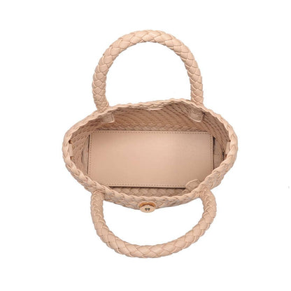 Leanna Woven Crossbody: White