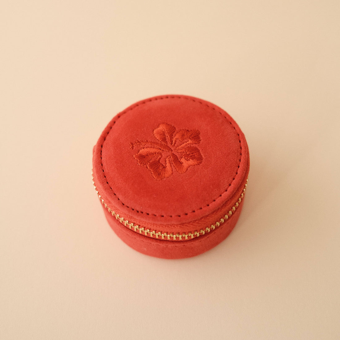 Mini Travel Jewelry Case Hibiscus