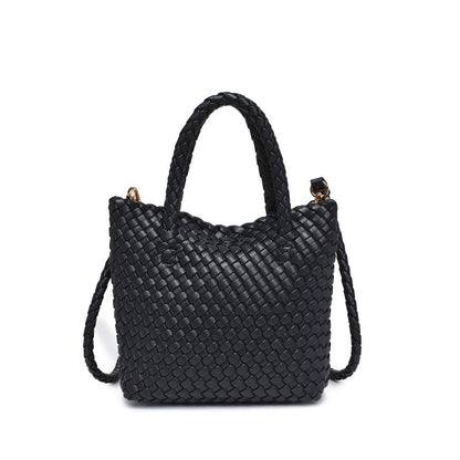 Leanna Woven Crossbody: White