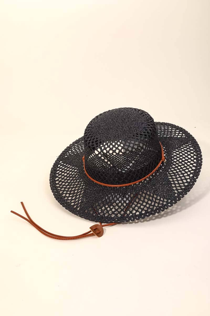 Straw Braided Flat Top Hat